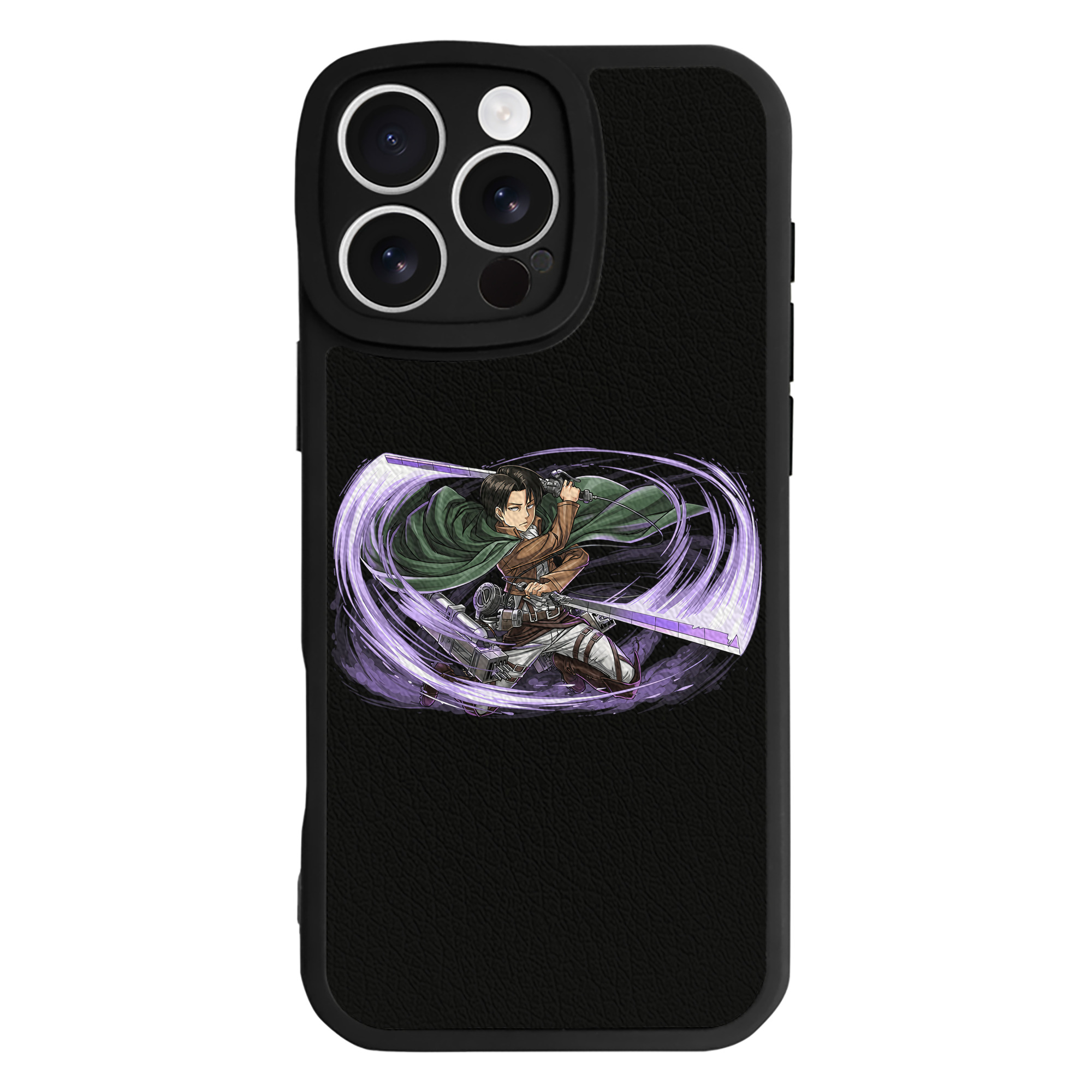 （画像用） 進撃の巨人 リヴァイ·アッカーマン Attack on Titan Levi Ackerman 【iPhone 16シリーズ対応】シリコンスマホケース（レザー調） 材質：シリコン